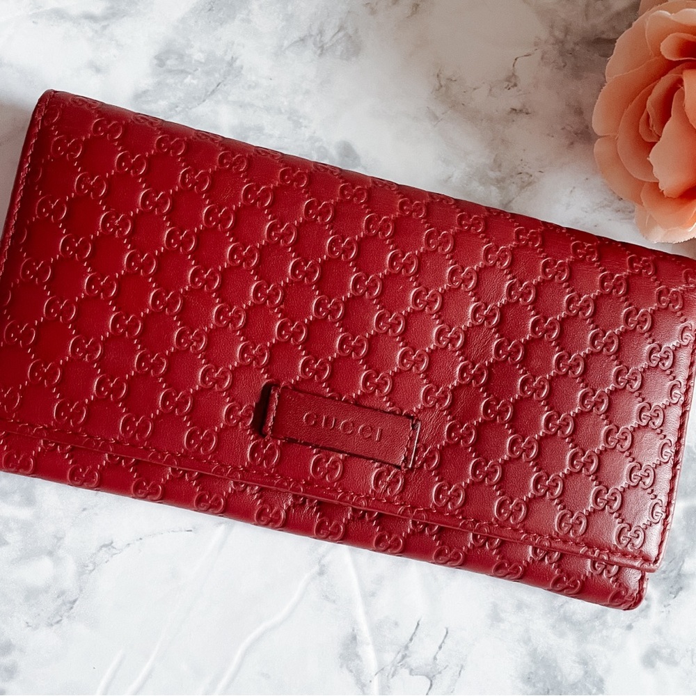 SOLD! GUCCI Micro Guccissima GG Continental Wallet - Picture 1 of 11